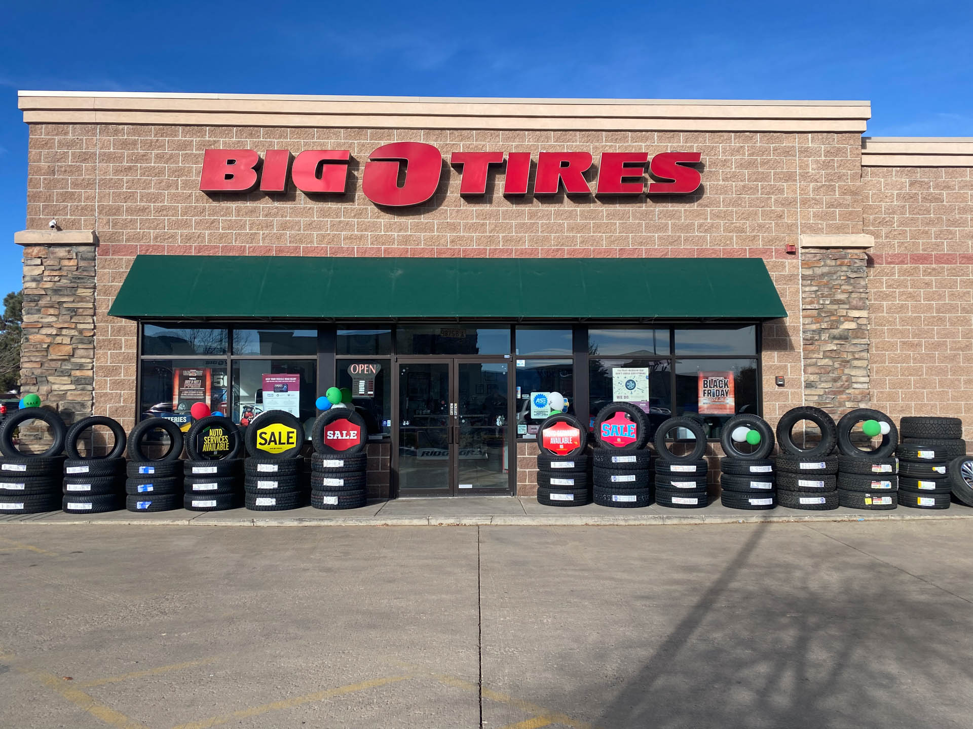 Front of a Big O Tires Store in Colorado owned by Wenco Industries